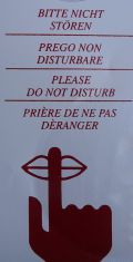 Si prega di non disturbare - Bitte nicht stören