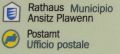 Municipio e Ufficio postale - Rathaus und Postamt