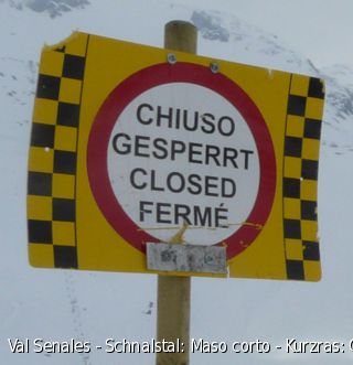 Val Senales - Schnalstal: Maso corto - Kurzras: Chiuso - Gesperrt