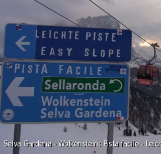 Selva Gardena - Wolkenstein: Pista facile - Leichte Piste