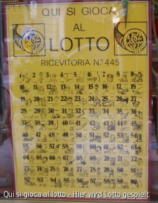 Qui si gioca al lotto - Hier wird Lotto gespielt